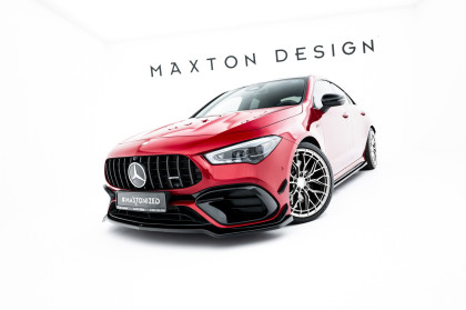 Spojler pod nárazník lipa V.4 Mercedes-AMG CLA 45 Aero C118 černý lesklý plast