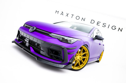 Spojler pod nárazník lipa V.4 Volkswagen Golf R Mk8 Facelift černý lesklý plast