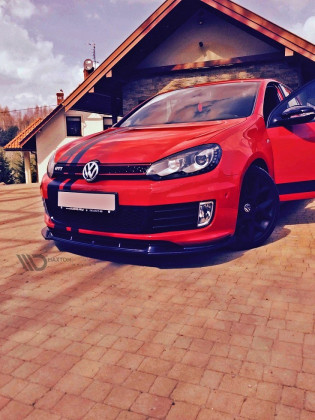 Spojler pod nárazník lipa Volkswagen Golf 6 GTI 35th černý lesklý plast