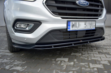 Spojler pod přední nárazník lipa FORD TRANSIT CUSTOM MK.1 FL 2018 carbon look