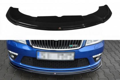 Spojler pod přední nárazník lipa V.2 Škoda Octavia RS Mk2 Facelift 2008-2013 černý lesklý plast