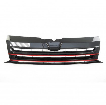 Sportovní maska bez znaku - VW Transporter / Multivan T5 2009-2015  černá / červená
