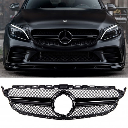 Sportovní maska - Mercedes-Benz C-Class (W205) 2014-2018 AMG style - černá lesklá