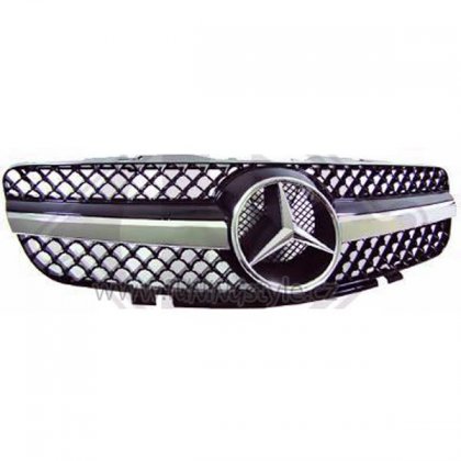 Sportovní maska Mercedes-Benz SL R230 01-12 SL LOOK chrom/černá