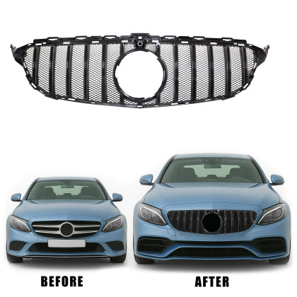 Sportovní maska pro Mercedes-Benz C-Class (W205) 2014-218 GT-R style - černá lesklá