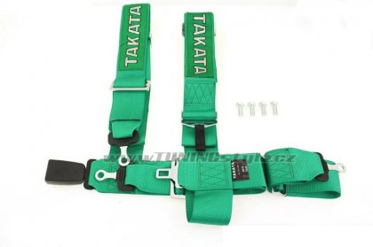 Sportovní pásy Takata replica 4-bodové green 2&quot;
