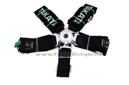 Sportovní pásy Takata replica 5-bodové black harness