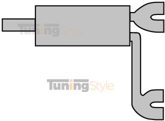 Sportovní výfuk ULTER SPORT Univerzální , výstup za tlumičem duplex double 80mm vstupní pr. 50Mm