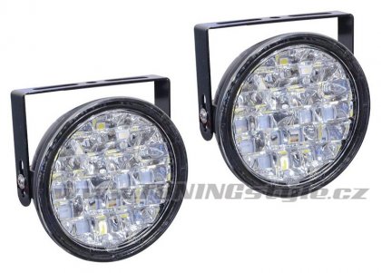 Světla denního svícení kulatá 18 LED/12V