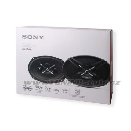 Třípásmový koaxiální reproduktor SONY, 75W, 16x24cm XSXB690.U