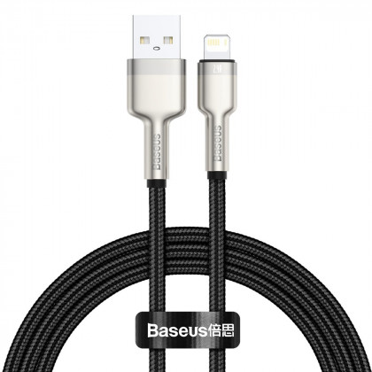 USB kabel Lightning Baseus Cafule, černý 2,4A 100 cm