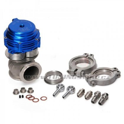 Wastegate venkovní TurboWorks 38mm chlazený vodou 2,5 Bar V-Band Blue