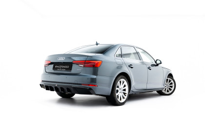 Zadní difuzor V.2 Audi A4 S-Line Sedan / Avant B9 černý lesklý plast