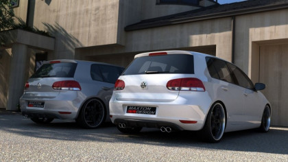 Zadní difuzor VW Golf 6 se dvěma otvory na výfuk 2008-2012 černý lesklý plast