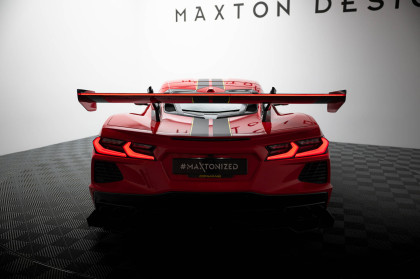 Zadní spoiler křídlo Chevrolet Corvette C8 carbon + LED