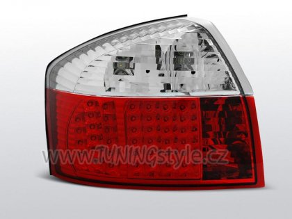 Zadní světla LED Audi A4 8E 00-04 červená/chromová