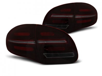 Zadní světla LED BAR a dynamickým blinkrem, Porsche Cayenne 10-15 černá/červená/kouřová