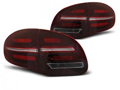 Zadní světla LED BAR a dynamickým blinkrem, Porsche Cayenne 10-15 černá/červená