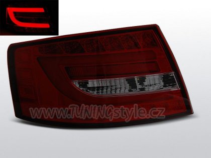 Zadní světla LED bar Audi A6 C6 04-08 sedan 7-pin červená/kouřová