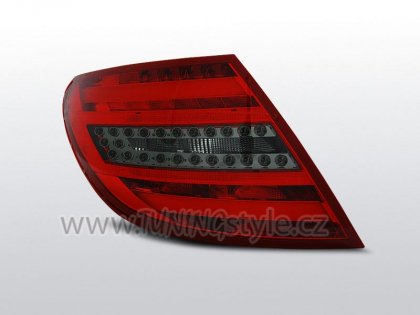 Zadní světla LED bar Mercedes-Benz C W204 07-10 sedan červená/kouřová