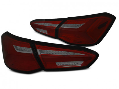 Zadní světla LED bar, s dynamickým blinkrem pro Ford FOCUS 4 18-21 HATCHBACK červená/kouřová