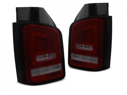 Zadní světla LED BAR s LED s SEQ blinkrem VW T5 10-15 červená/kouřová