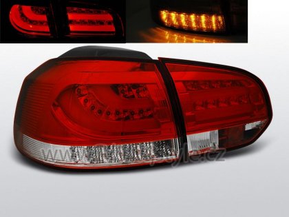 Zadní světla LED BAR VW GOLF VI/6 htb 08-12 červená