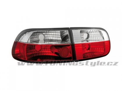 Zadní světla LED Honda Civic 3dv. 92-95 červená/chrom