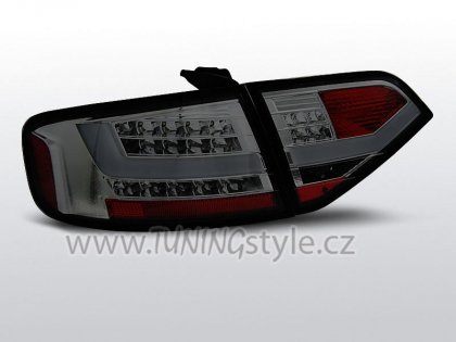 Zadní světla LED Lightbar AUDI A4 B8 08-11 kouřová