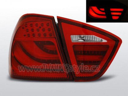 Zadní světla LED LightBar BMW E90 sedan 09-11 červená