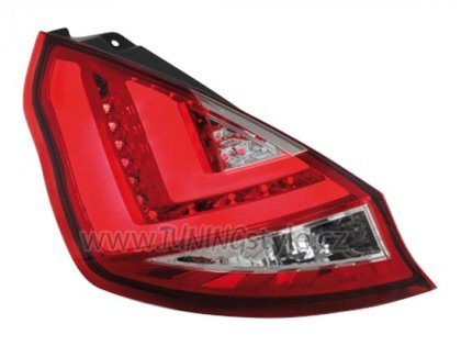Zadní světla LED Lightbar Ford Fiesta MK7 08- červená/chrom