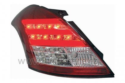 Zadní světla LED LIGHTBAR Suzuki Swift 10-červená/chrom