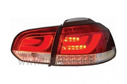 Zadní světla LED LIGHTBAR VW GOLF VI/6 htb 08-12 červená/chrom