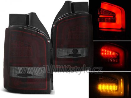 Zadní světla LED LIGHTBAR VW T5 03-09 červená/kouřová