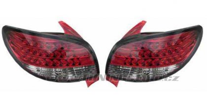 Zadní světla LED Peugeot 206 98-09 červená