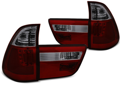 Zadní světla LED pro BMW X5 E53 1999-2003, červené/kouřové