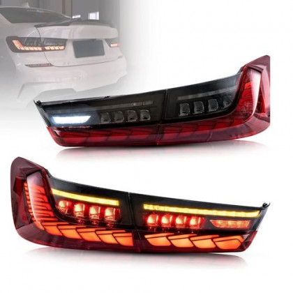 Zadní světla LED s dynamickým blinkrem BMW 3 G20 / G80 18- M4 GTS look červená-kouřová