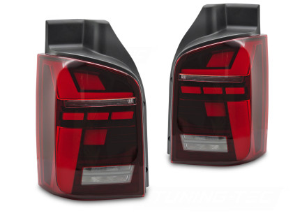 Zadní světla LED s LED dynamickým blinkrem VW T5 výklopné dveře, červená