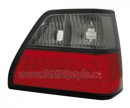Zadní světla LED VW GOLF 2 červená / chrom krystal tmavá