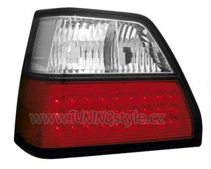 Zadní světla LED VW GOLF 2 červená / chrom krystal