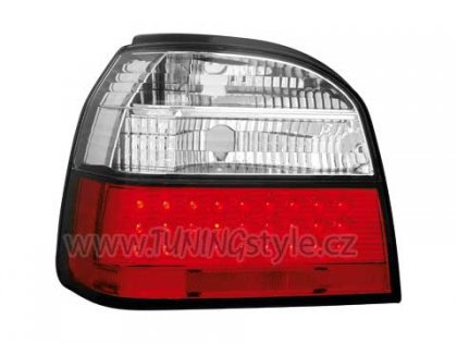 Zadní světla LED VW Golf III 91-98 červená/chrom