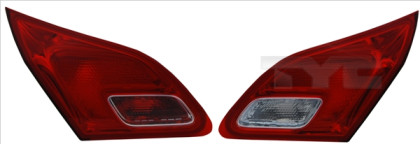 Zadní světlo pravé vnitřní - OPEL ASTRA J 2009-2015 červeno-bílé