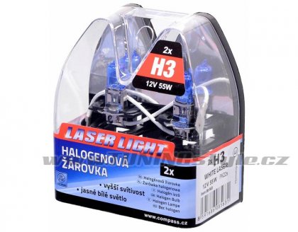 Žárovka 12V  H3  55W Pk22s WHITE LASER  2ks