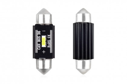 Žárovka LED CANBUS 1 SMD UltraBright 1860 Festoon 36mm bílá 12V/24V