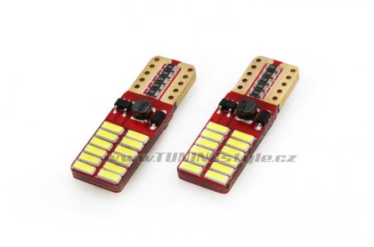 Žárovka LED VERTEX CANBUS 24SMD 4014 T10e (W5W) white 12V/24V (2ks)