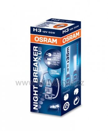 Žárovka Osram Night Breaker Plus, H3 12V/55W