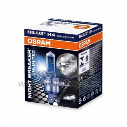 Žárovka Osram Night Breaker Unlimited 64193NBU H4 12V 55W