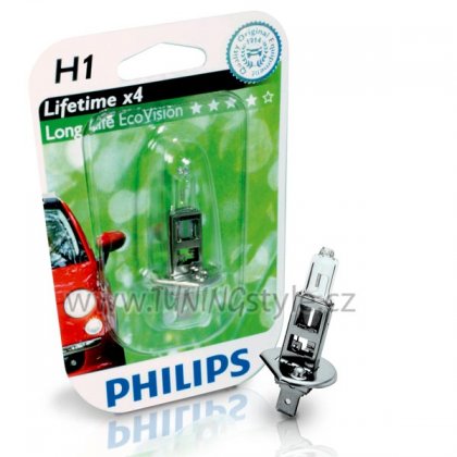 Žárovka Philips H1 LongLife EcoVision 12258LLECOB1
