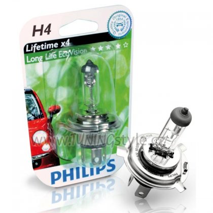 Žárovka Philips H4 LongLife EcoVision 12342LLECOB1