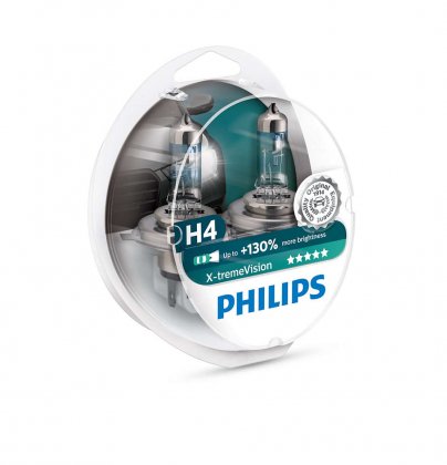 Žárovka Philips H4 Philips X-Treme Vision 12V 60/55W 12342XV+S2